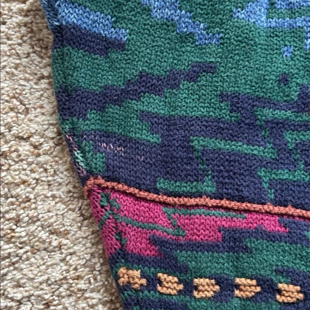 RARE VTG 90’s Chaps Ralph Lauren Polo Navajo Southwest Crew Sweater MIUSA M